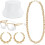 Retro-Rapper-Starter-Kit: Goldkette, Creolen, Brille 1