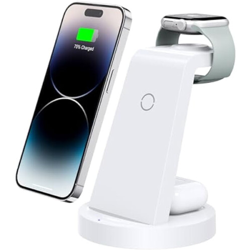 FU19993Ασύρματος σταθμός φόρτισης για iPhone AirPods3 σε 1