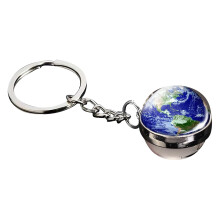 Porte-clés planète du système solaire, pendentif galaxie en pierre précieuse