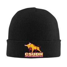 Gorro de inverno da Universidade Estadual da Califórnia em tricô quente.