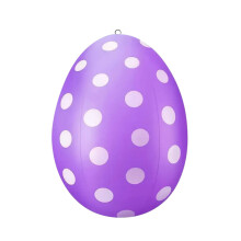 Decoración colgante inflable de conejito de Pascua morado
