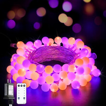 Luzes de cordão YANTON Globe com 100 LEDs, 10 metros (33 pés), para uso interno e externo.