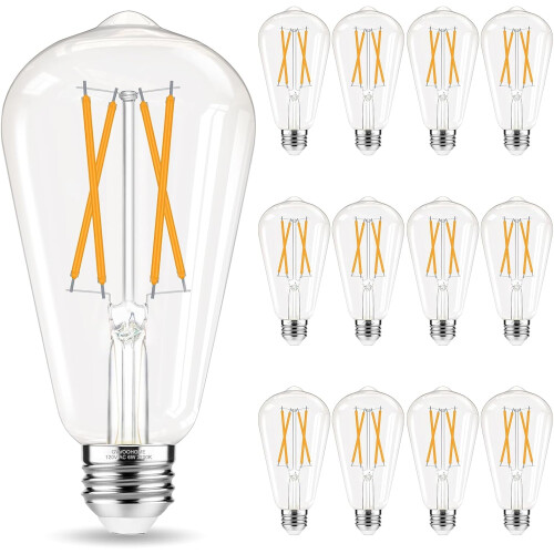 Λαμπτήρες Edison Vintage E26Base6W2700K12-Pack