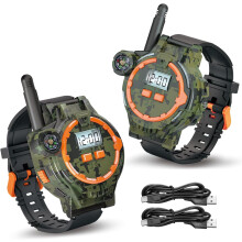 Oplaadbare walkie-talkies met zaklamp voor kinderen (2 stuks)