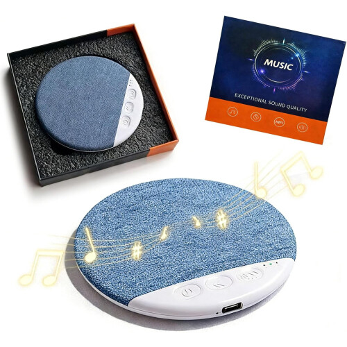 Bluetooth-luidspreker voor onder het kussen, ideaal om mee te slapen, in het wit.