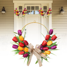 Decorazioni per l'albero di Pasqua, ghirlanda primaverile per porte o pareti