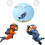 Floating Astronaut Fish Tank Decorations Mixed Color Set 1