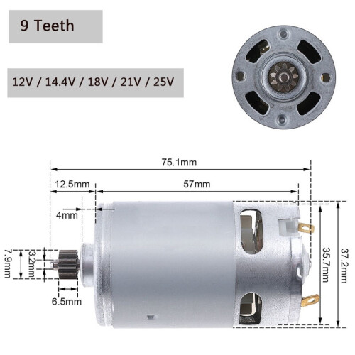 DC Motor 12V-25V Micro Electric Motor with High-Torque 1