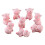 Conjunto de 8 figuras de porquinho rosa em resina, 6 cm (2,36 polegadas) 1