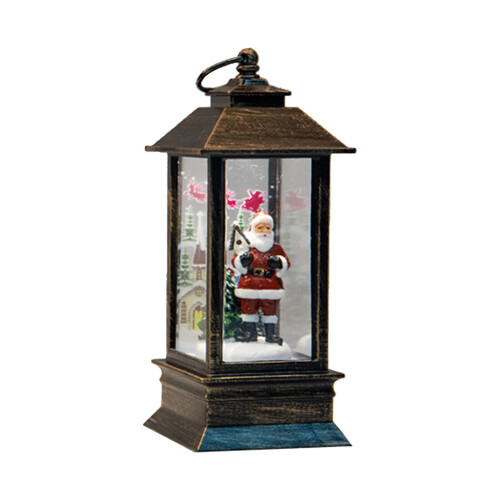 Snöglobslykta med glittereffekt 2-pack 13,5 cm