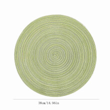 Woven vinyl placemats for dining table set of4