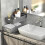 Badezimmer-Organizer-Tablett mit Auszugsschublade, grau, 2-stufig 1