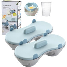 Escalfador de huevos para microondas con vaso medidor