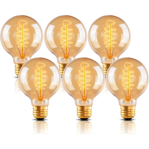 Λαμπτήρας G25Edison με ρύθμιση έντασης, πυρακτώσεως 60W2100K, πορτοκαλί γυαλί