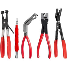 Set van 5-delige tangen voor het loskoppelen van auto-elektrische onderdelen, gemaakt van hoogwaardig koolstofstaal.