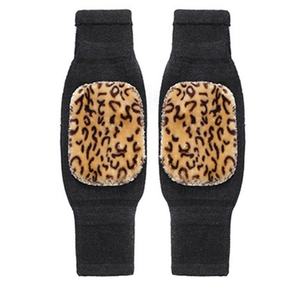 Winter Knee Protectors Wool Windproof Elastic Sleeves 2 Pack 919886924471