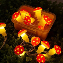Punainen LED-sienimerkkivalosarja, koristeellinen, 10 m