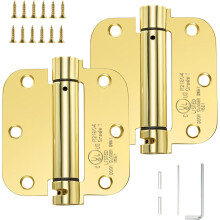 Charnière à ressort à fermeture automatique 3,5 po 5/8 po de rayon Laiton poli 2