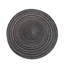 Round table mat washable woven vinyl1pc