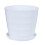Ceramic resin plastic flower pots thick white colorful 1