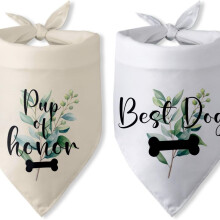 Hundebryllupsbandana til små mellemstore hunde