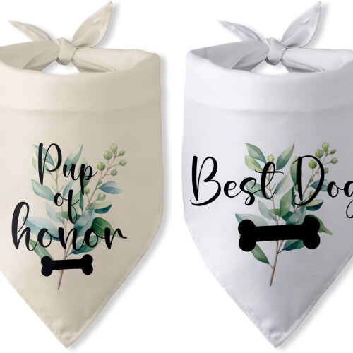 Hundebryllupsbandana til små mellemstore hunde