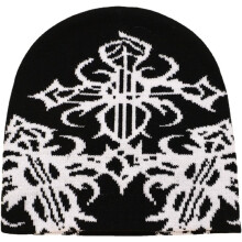 Gorro de inverno gótico com caveira estilo anos 2000