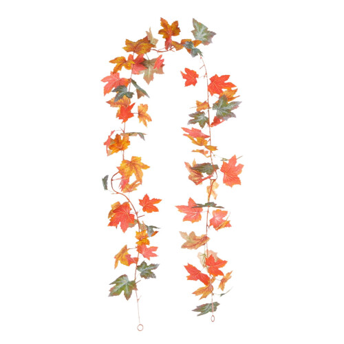 Fall leaf garland artificial maple vines 6 feet 1