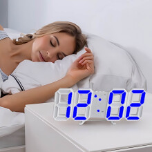LED digitalklocka med justerbar ljusstyrka, USB-driven