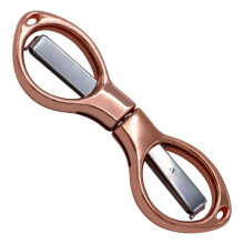 Stainless Steel Folding Scissors – Glasses-Shaped Mini Cutter, Portable & Multipurpose for Home, Travel, Office (Compatible with Everyday Use)