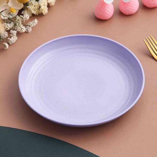 Prato retrô para lanches, plástico ecológico, 25 cm (10 polegadas)