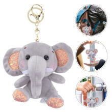 chaveiro de pelúcia de elefante cinza