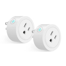 Enchufe inteligente con regulador de intensidad compatible con Tuya, Alexa y Google (paquete de 2)