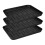 Black Boot Tray Mat Waterproof Raised Edge 3 Pack 1