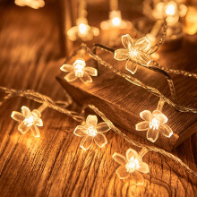 Luzes de cordão floral USB com fio de cobre, 20 LEDs, 3 metros (9,84 pés)
