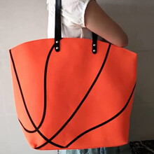 Dames oversized canvas voetbaltas (1 stuk)
