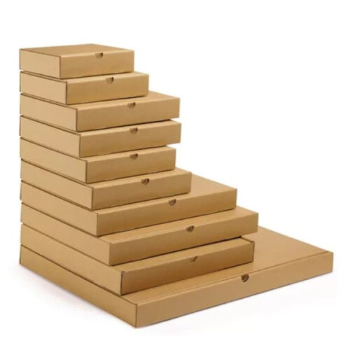 Flat cardboard box chestnut 46x36x5 cm single corrugated 2