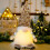 Weihnachtswichtel-Ornament mit Lichtern, goldfarben, 30 cm 1