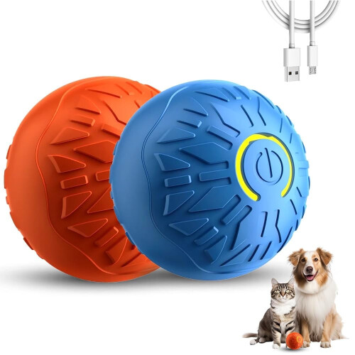 Ensemble de 2 balles interactives rechargeables pour chien