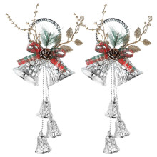 Conjunto de 2 enfeites de Natal em forma de sino de metal da KALLORY