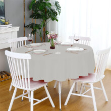 Wit rond tafelkleed van 70 inch (183 cm) van nylon en spandex stretch.