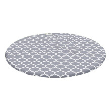 Rond waterdicht tafelkleed met elastische rand, grijs, 1 stuk
