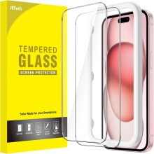 Screen Protector for iPhone 15 6.1" – Bubble-Free Tempered Glass, HD Clear, Case-Friendly, Includes Installation Tool, 2-Pack