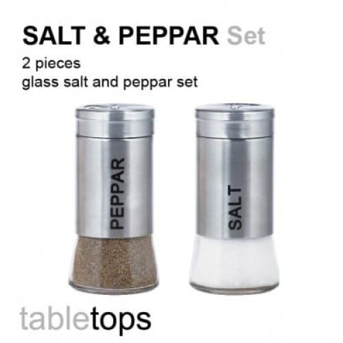 Salt and Pepper Set Transparent 2-Piece 1