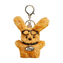 Chaveiro de urso de pelúcia com óculos (1 peça)