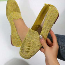 Damesko i store størrelser med slip-on, grønne, størrelse 36