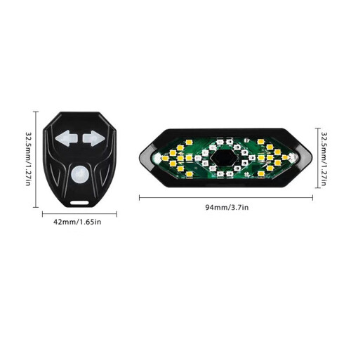 Bike Tail Light with Turn Signals USB Rechargeable 1 Pack 1
