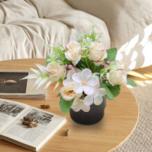 Kunstige potteplanter realistiske plastblomster 6 farger