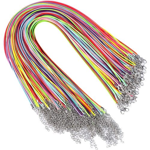 Cordon ciré pour collier avec fermoir (100 pièces)