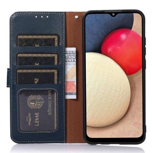 Khazneh wallet case for Sony Xperia 10 V blue brown 1